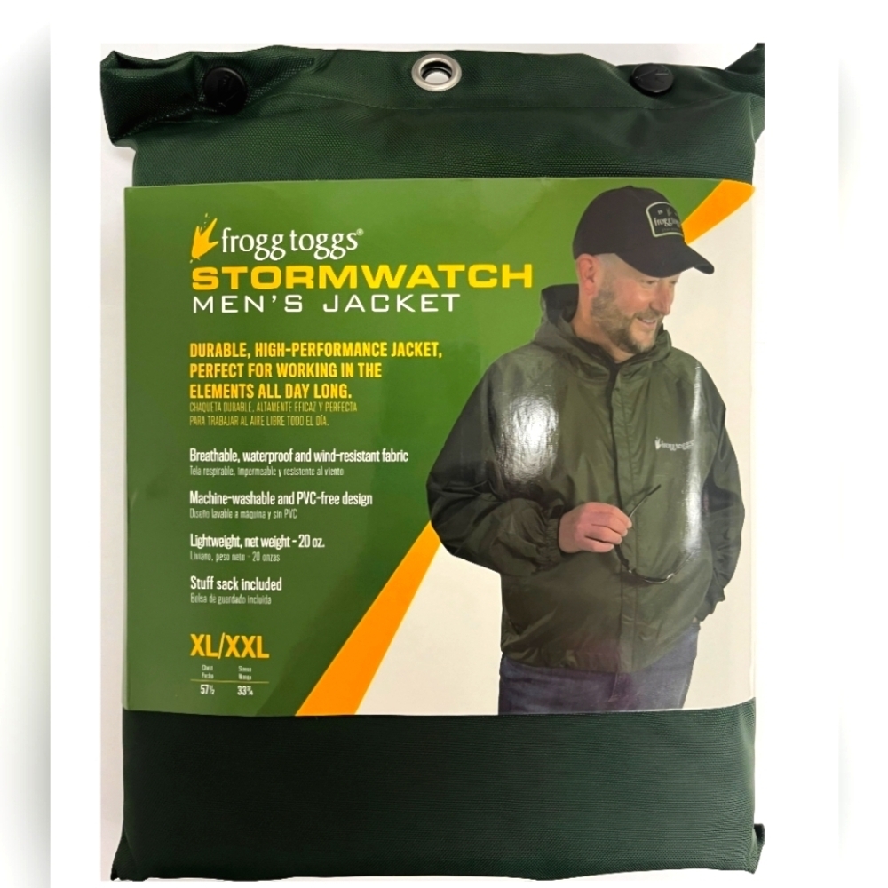 🤴💧💦 NWT Frogg Toggs XL/XXL Stormwatch Rain Jacket